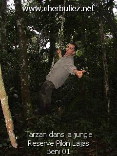 légende: Tarzan dans la jungle Reserve Pilon Lajas Beni 01
qualityCode=raw
sizeCode=half

Données de l'image originale:
Taille originale: 154525 bytes
Temps d'exposition: 1/50 s
Diaph: f/240/100
Heure de prise de vue: 2003:06:17 13:57:29
Flash: oui
Focale: 42/10 mm
